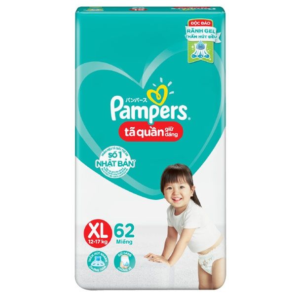 Bỉm Pampers quần XL62 (12-17kg)