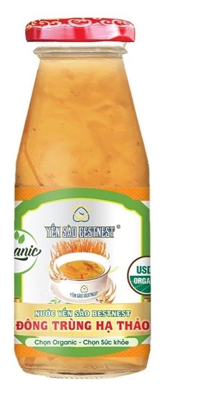 Nước yến Bestnest Organic 8% đông trùng hạ thảo