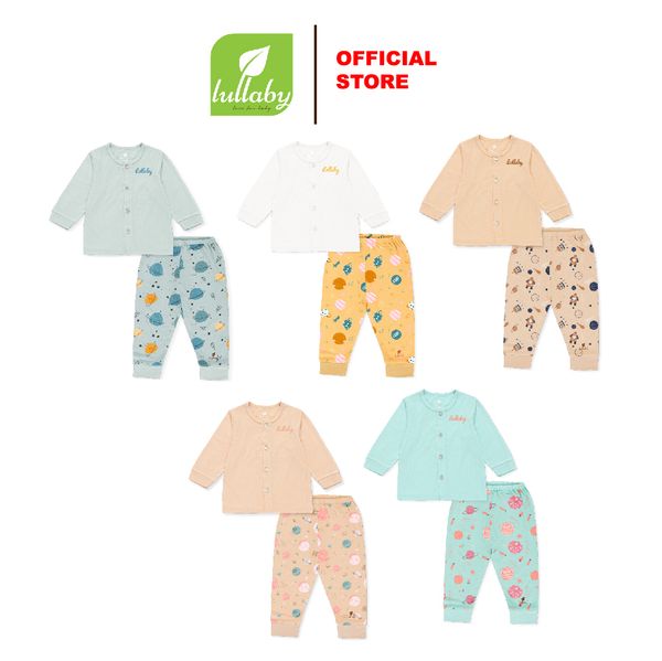 Bộ sơ sinh cài giữa NH386M Lullaby - Trắng vàng - Size 6M