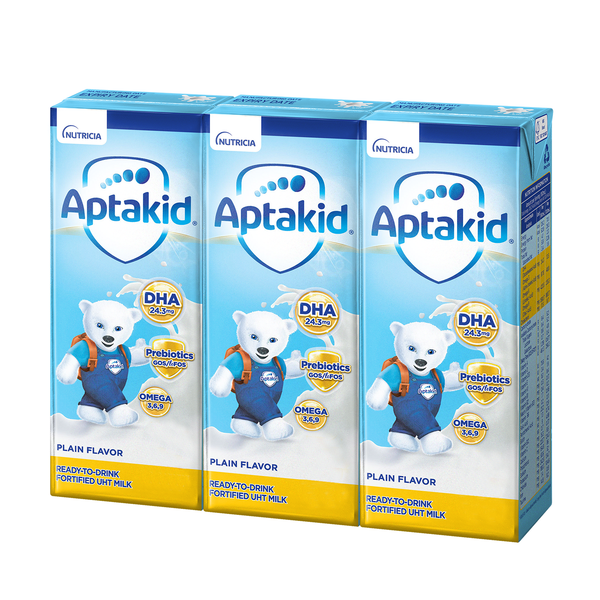 Sữa dinh dưỡng pha sẵn Aptakid 180ml (Lốc 3 hộp)