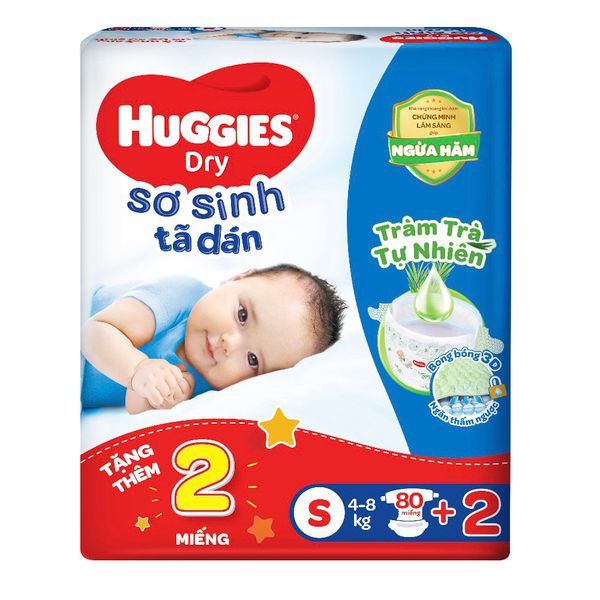 Bỉm Huggies dán S80+2 (11-16kg)