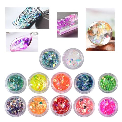  Bột giấy màu hologram hiệu ứng tinh thể ngũ sắc cho Resin - Hũ 50G 