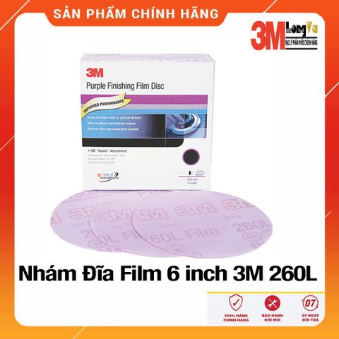  Nhám Đĩa Film 6 inch 3M 260L ( P600, P800, P1000, P1200, P1500) 