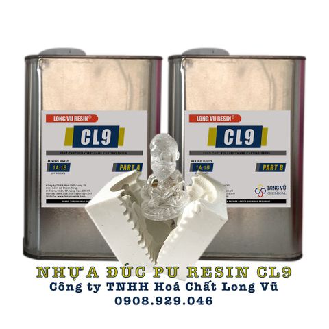  Nhựa đúc PU [1KG A : 1KG B] - Long Vu Resin - Nhựa Polyurethane Resin Đổ Khuôn 