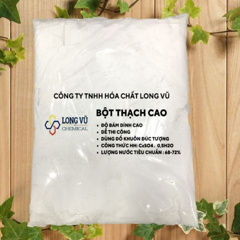  Bột Thạch Cao cao cấp chịu nhiệt tốt, độ cứng cao  dùng đổ khuôn ,đút tượng thạch cao loại 1 ( khối lượng 1kg ) 