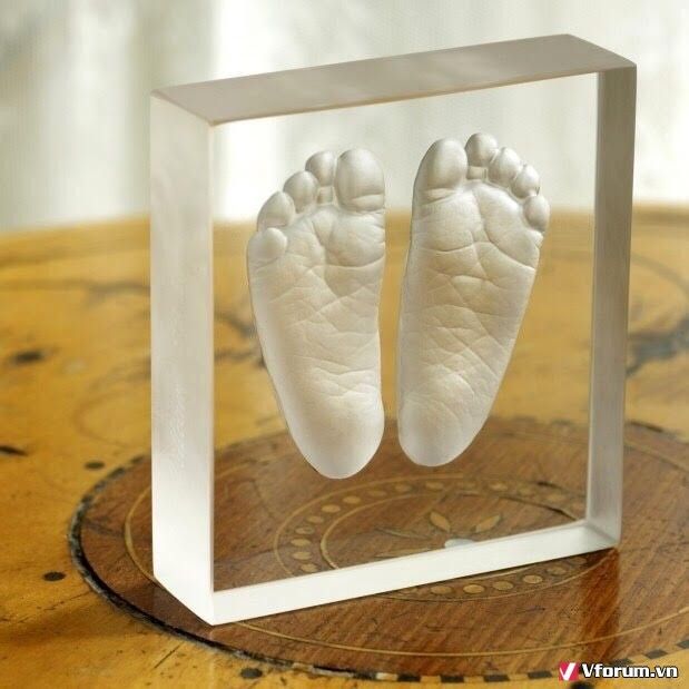 Combo bột lấy dấu và thạch cao đúc tượng 3D chân/ tay cả gia đình, Hàng nhập khẩu Ý &  Hàn Quốc an toàn cho da