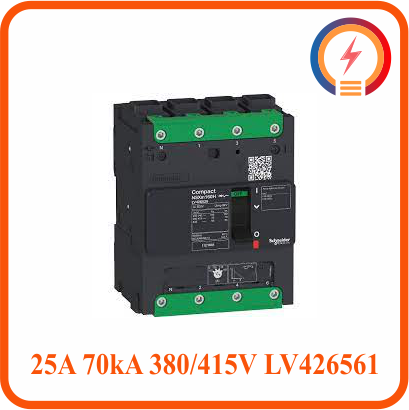 MCCB 4P 25A 70kA 380/415V LV426561 Schneider