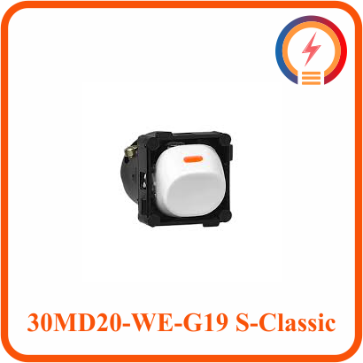  Công Tắc Đơn 2 Cực 20A 30MD20_WE_G19 S-Classic Schneider 