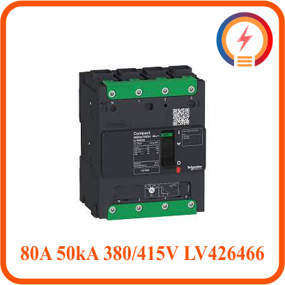 MCCB 4P 80A 50kA 380/415V LV426466 Schneider