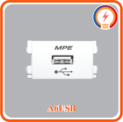  Ổ Cắm Sạc USB  DC 5V-2.1A MPE A6USB 