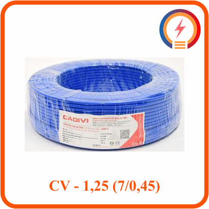  Dây điện lực hạ thế Cadivi CV - 1,25 (7/0,45) - 600V 