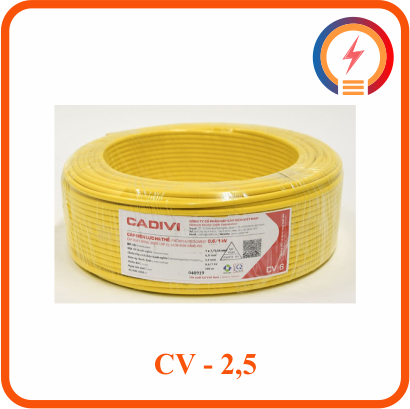  Dây điện lực hạ thế Cadivi CV - 2,5 - 0,6/1kV 