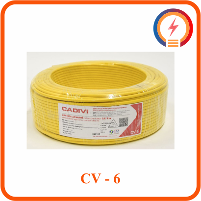  Dây điện lực hạ thế Cadivi CV - 6 - 0,6/1kV 