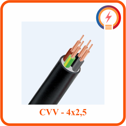  Cáp điện lực hạ thế Cadivi CVV - 4x2,5 - 300/500V 
