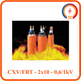  Cáp chậm cháy Cadivi CXV/FRT - 2x10 - 0,6/1 kV 