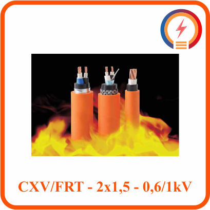  Cáp chậm cháy Cadivi CXV/FRT - 2x1,5 - 0,6/1 kV 