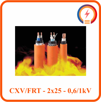  Cáp chậm cháy Cadivi CXV/FRT - 2x25 - 0,6/1 kV 