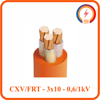 Cáp chậm cháy Cadivi CXV/FRT - 3x10 - 0,6/1 kV 
