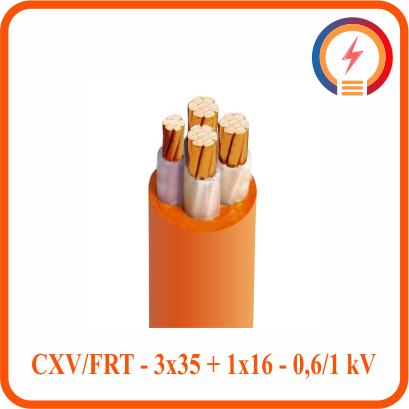  Cáp chậm cháy Cadivi CXV/FRT - 3x35 + 1x16 - 0,6/1 kV 