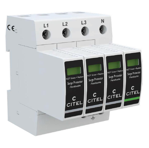 Thiết bị cắt sét 3 pha DAC1-13VG-40-275 (4P, Type 1+2+3, 12.5kA+50kA)
