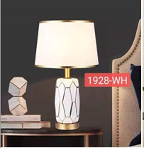  Đèn Bàn Hiện Đại Gốm Trắng 1928WH 