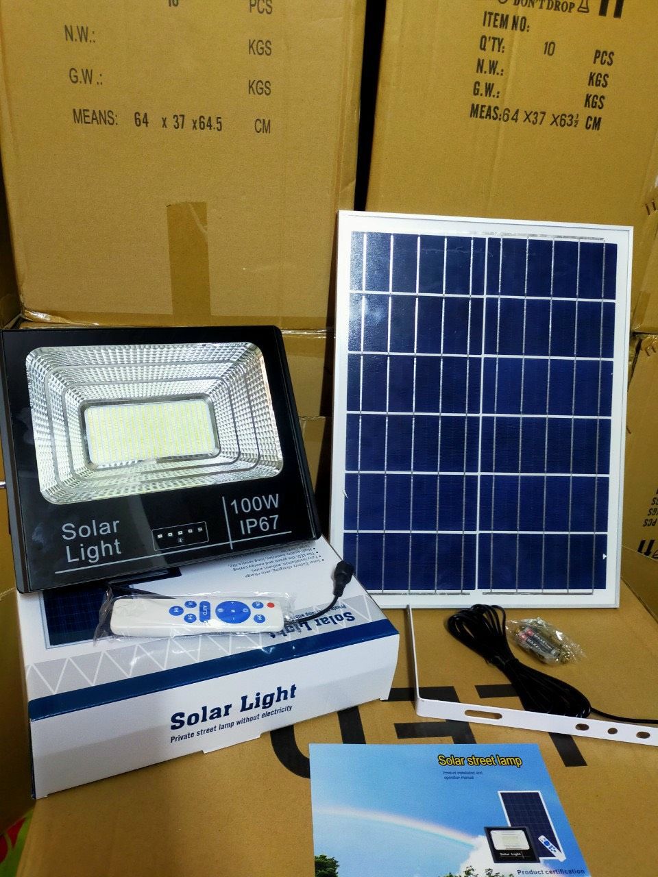 Đèn Led Năng Lượng Mặt Trời AD-CY-100W