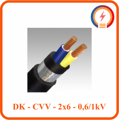  Dây Cadivi DK­­­-CVV - 2x6 - 0,6/1 KV 