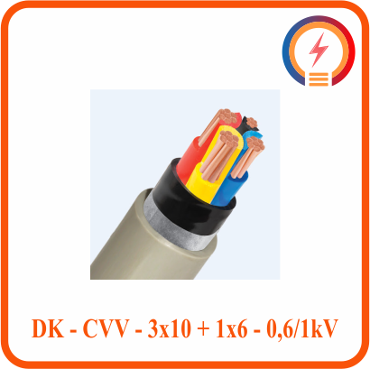  Dây Cadivi DK­­­-CVV - 3x10 + 1x6 - 0,6/1 KV 