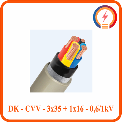  Dây Cadivi DK­­­-CVV - 3x35 + 1x16 - 0,6/1 kV 