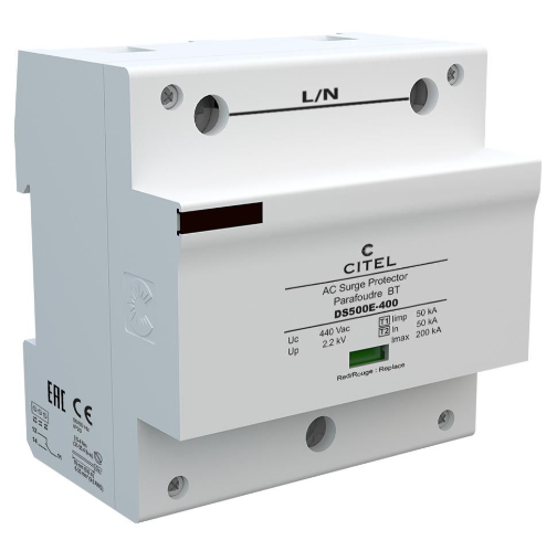 Thiết bị cắt sét AC DS500E-400 (1P, Type 1+2, 50kA + 200kA)