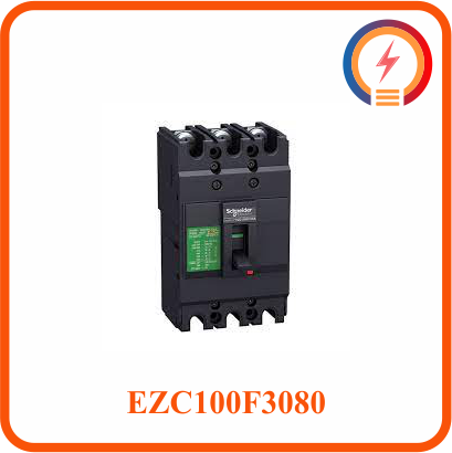  Cầu Dao Tự Động Dạng Khối MCCB 3P 80A 10kA 415V EZC100F3080 Schneider 