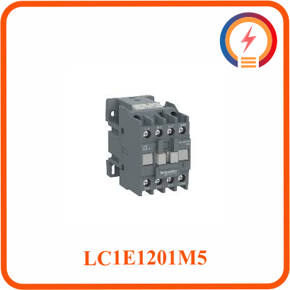 Contactor 3P 12A 380V LC1E1201M5 Cuộn hút 220AC Schneider