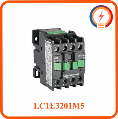 Contactor 3P 32A 380V LC1E3201M5 Cuộn hút 220AC Schneider