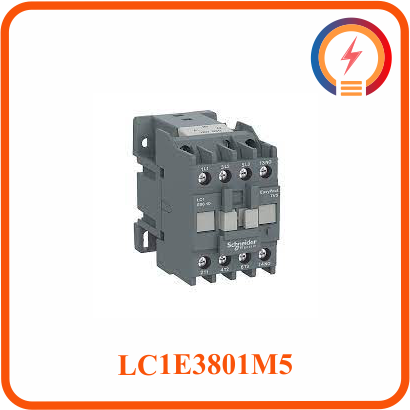 Contactor 3P 38A 380V LC1E3801M5 Cuộn hút 220AC Schneider
