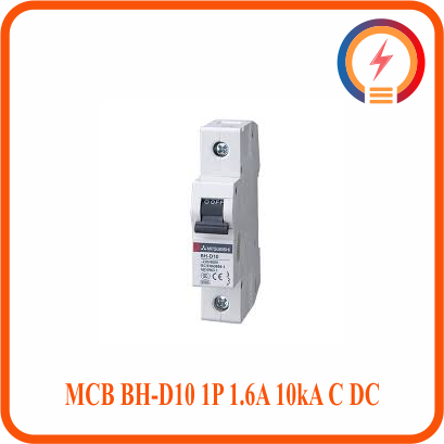  Cầu Dao Tự Động Một Chiều MCB BH-D10 1P 1.6A 10kA C DC Mitsubishi 