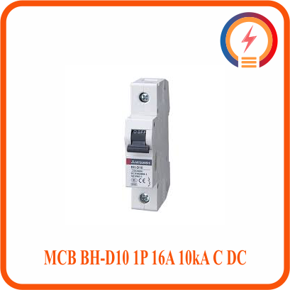  Cầu Dao Tự Động Một Chiều MCB BH-D10 1P 16A 10kA C DC Mitsubishi 