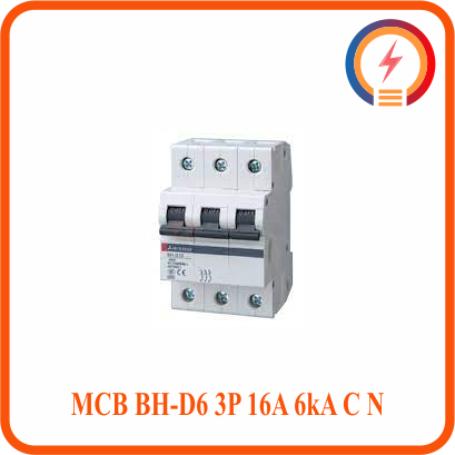  Cầu Dao Tự Động MCB BH-D6 3P 16A 6kA C N Mitsubishi 