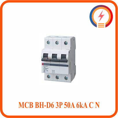  Cầu Dao Tự Động MCB BH-D6 3P 50A 6kA C N Mitsubishi 