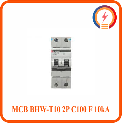  Cầu Dao Tự Động MCB BHW-T10 2P C100 F 10kA Mitsubishi 