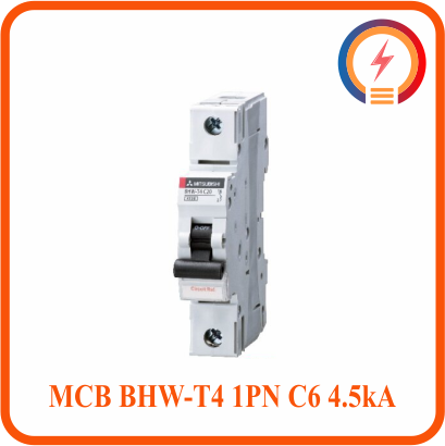  Cầu Dao Tự Động MCB BHW-T4 1PN C6 4.5kA Mitsubishi 