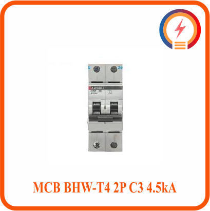  Cầu Dao Tự Động MCB BHW-T4 2P C3 4.5kA Mitsubishi 