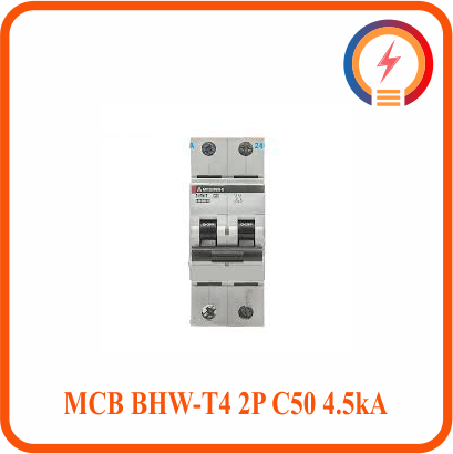  Cầu Dao Tự Động MCB BHW-T4 2P C50 4.5kA Mitsubishi 