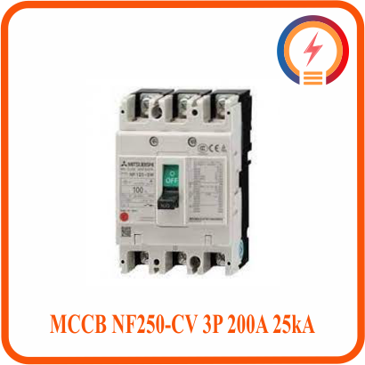  MCCB NF250-CV 3P 200A 25kA Mitsubishi 