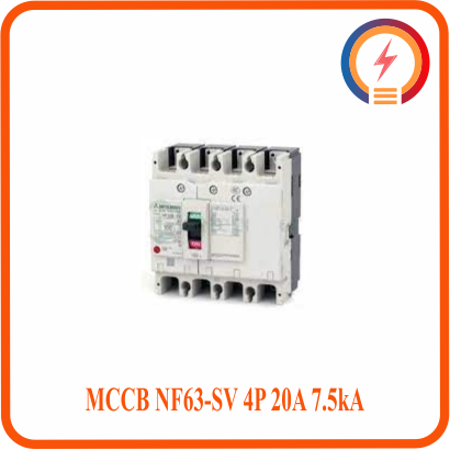  Cầu Dao Tự Động Dạng Khối MCCB NF63-SV 4P 20A 7.5kA Mitsubishi 