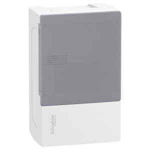 Tủ Điện Nhựa Nổi 4 Đường - MIP12104/ MIP12104T - Cửa Trắng/Mờ - Schneider
