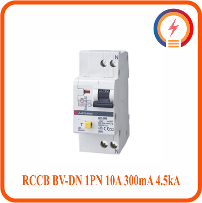  RCCB BV-DN 1PN 10A 300mA 4.5kA Mitsubishi 