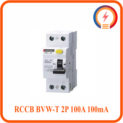  Cầu Dao Chống Rò RCCB BVW-T 2P 100A 100mA Mitsubishi 