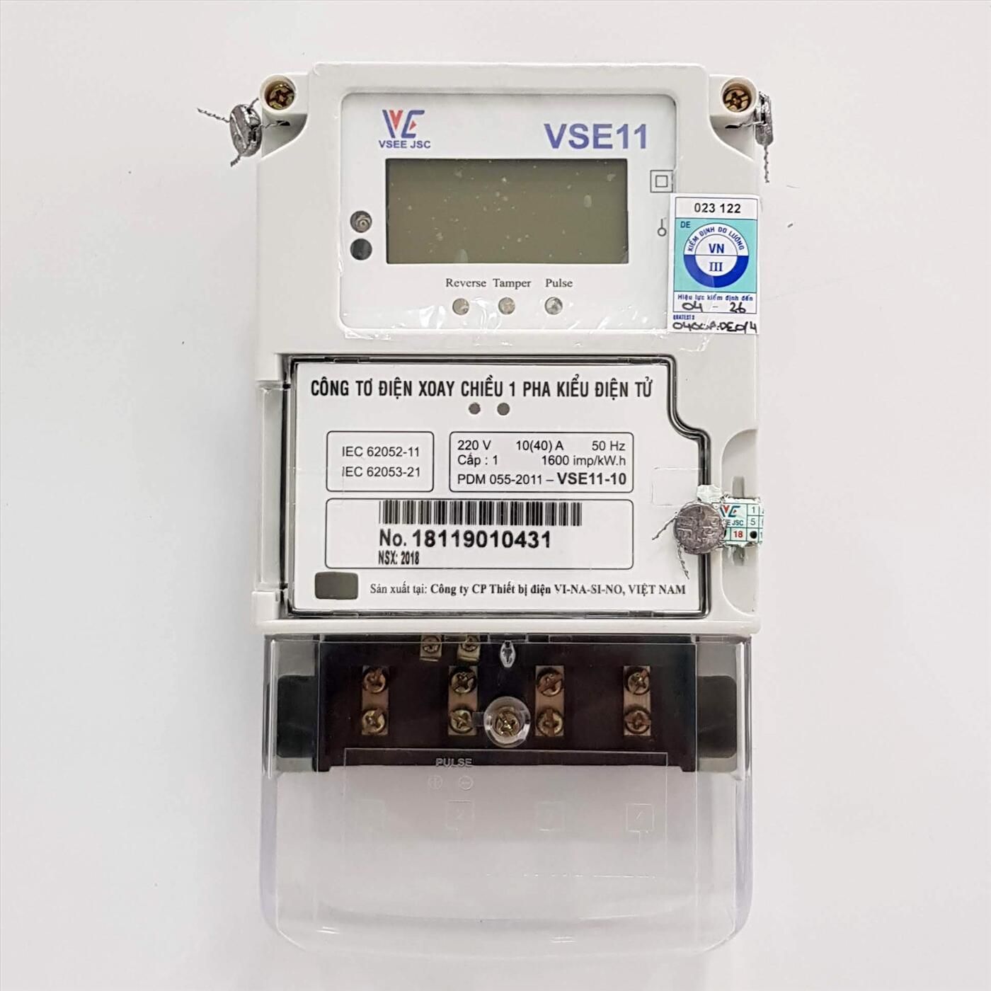 Công Tơ Điện Tử 1 Pha VSE11-10
