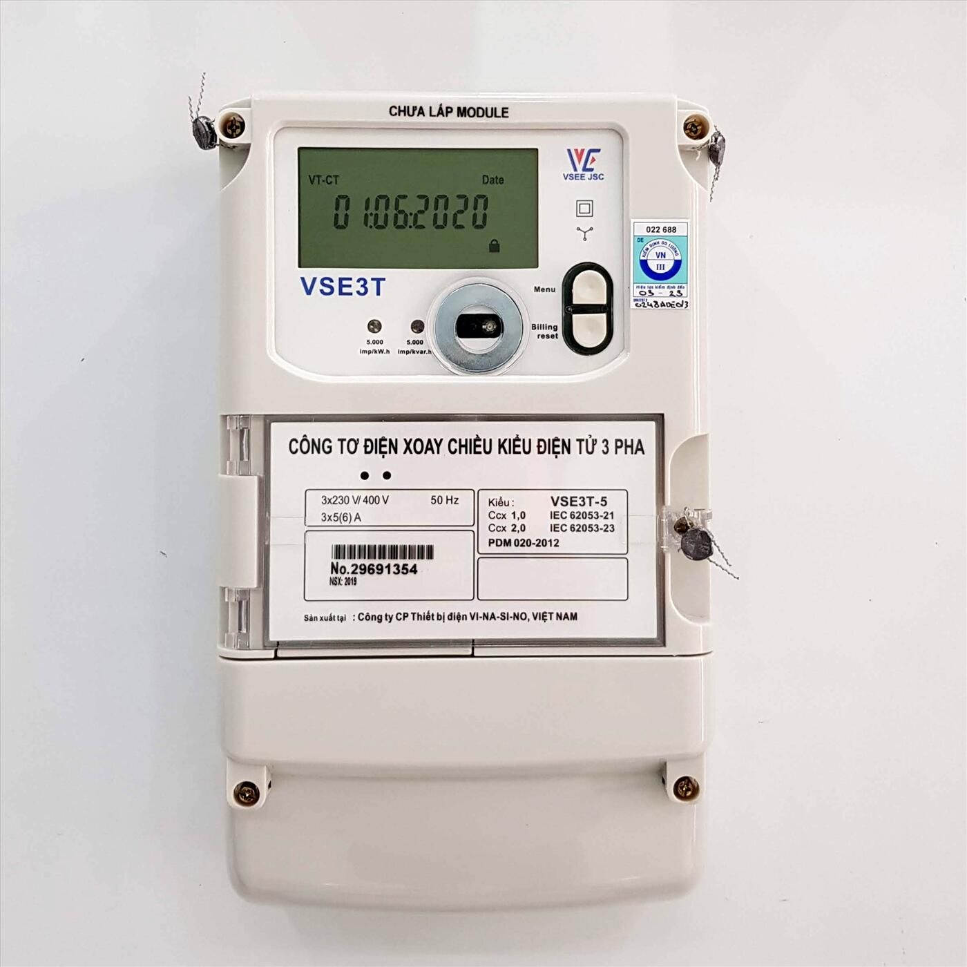 Công Tơ Điện Tử 3 Pha VSE3T-5