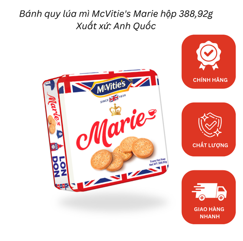  B1-Bánh quy lúa mỳ McVitie’s Marie – hộp thiếc 388,92g 